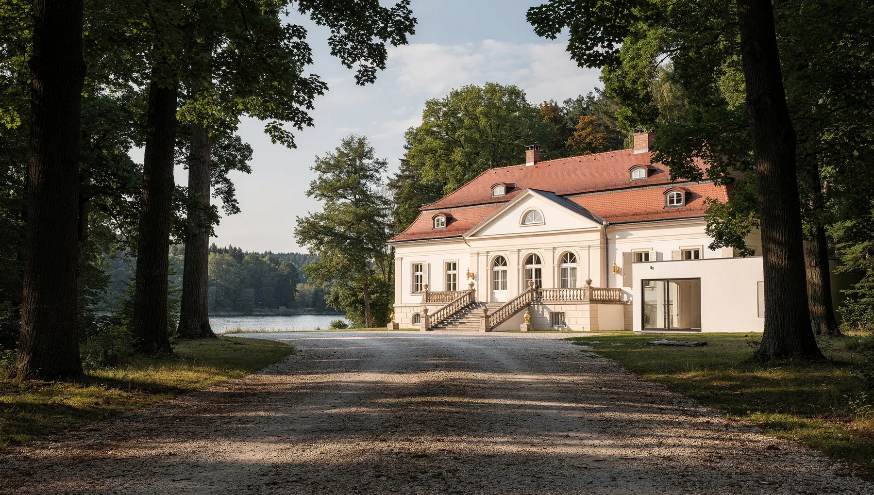 Zufahrt zum Schloss Deutsch-Ossig