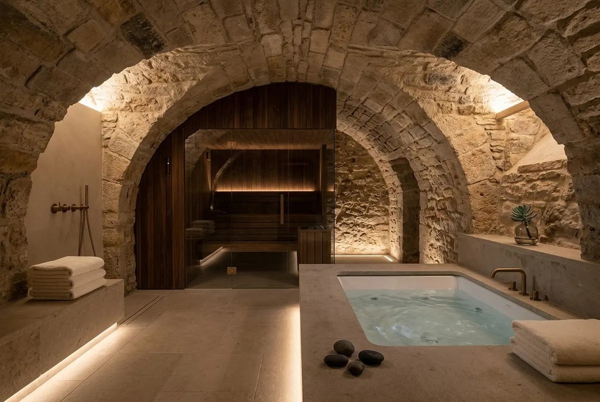 Sauna im historischen Gewölbe